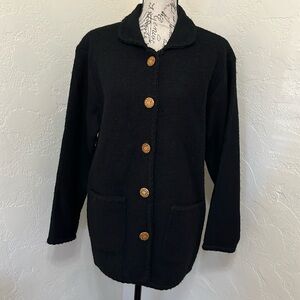 Ann Wi Women’s Wool Black Sweater Size Medium